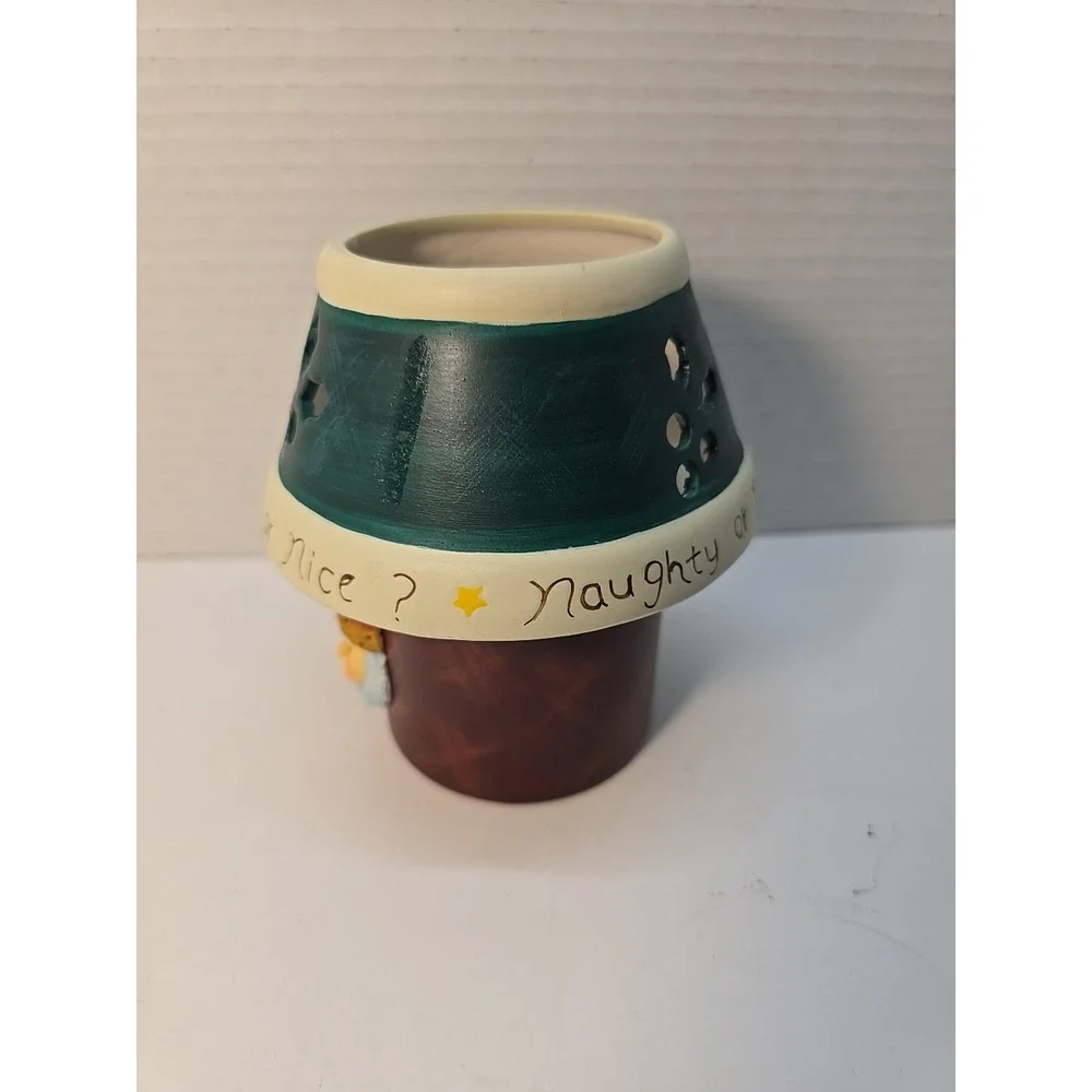 Elaine‎ Thompson Ol' St. Nick CHRISTMAS Medium Candle Holder & Shade